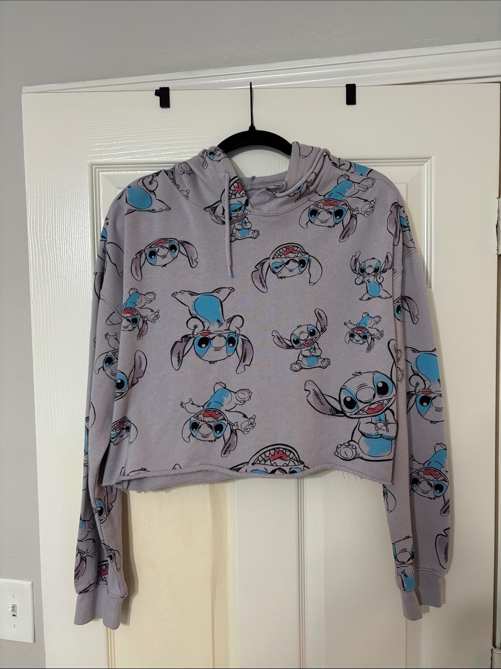 Disney Lilo & Stitch Lavender Cropped Hoodie